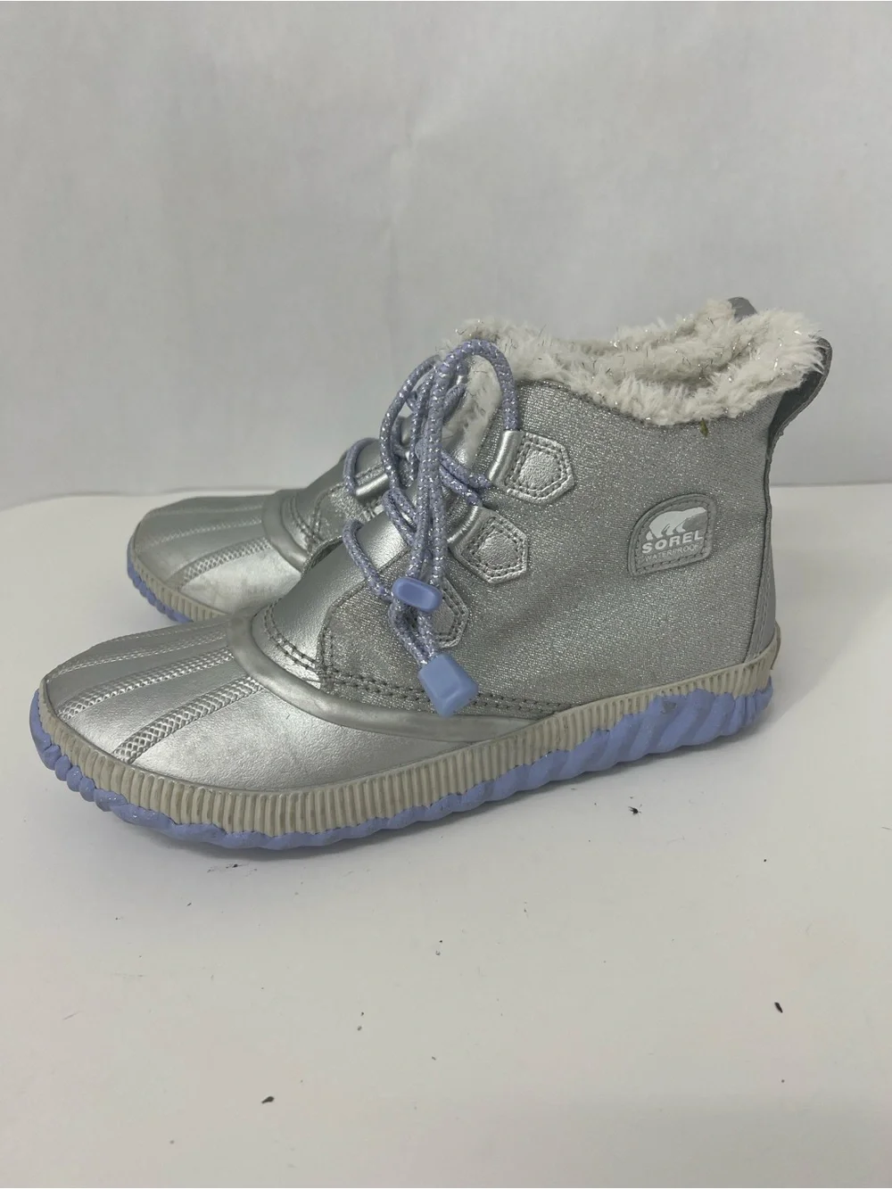 Sorel x Disney Frozen Silver Waterproof Winter Boots with Fleece Lining